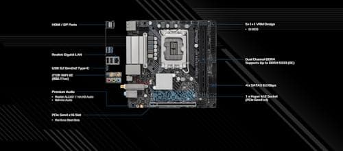 ASRock B760M ITX/D4 WiFi DDR4 Mini ITX image