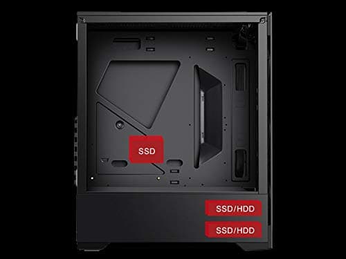 BGears b-Voguish ATX Mid Tower Black with Tempered Glass Side Panel and USB 3.2 Gen 1 Type-A USB 2.0 Type-A image