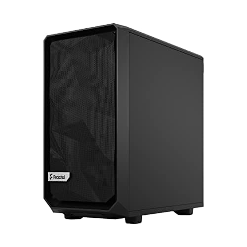 Fractal Design Meshify 2 Mini Micro ATX Mid Tower Black with Tinted Tempered Glass Side Panel and USB 3.2 Gen 2 Type-C USB 3.2 Gen 1 Type-A image