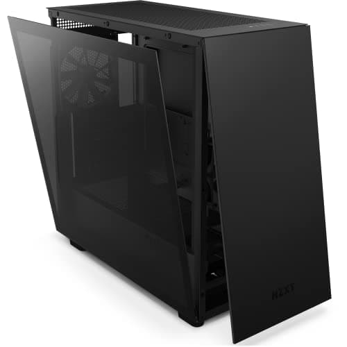 NZXT H7 ATX Mid Tower Black with Tempered Glass Side Panel and Front I/O: USB 3.2 Gen 2x2 Type-C, USB 3.2 Gen 1 Type-A image
