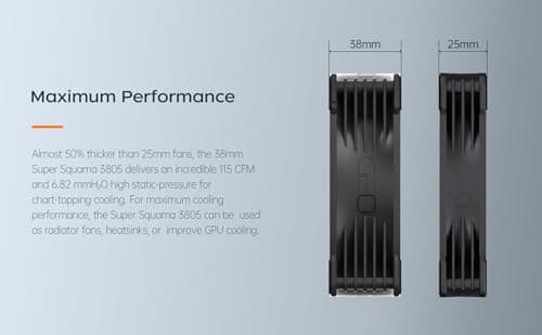 Geometric Future Squama 3805 120mm Black Addressable RGB PWM 115 CFM 1-Pack image
