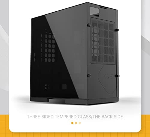 Geometric Future Model 6 ATX Mid Tower Black / Yellow with Tinted Tempered Glass Side Panel and USB 3.2 Gen 1 Type-A image