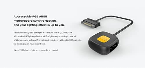 Geometric Future Squama 2505 120mm Black PWM Addressable RGB 3-Pack image