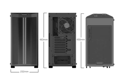 be quiet! Pure Base 500DX ATX Mid Tower Black with Tempered Glass Side Panel and USB 3.2 Gen 2 Type-C, USB 3.2 Gen 1 Type-A image