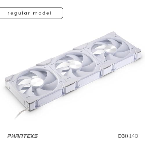 Phanteks PH-F140D30 140mm White 71.93 CFM PWM Addressable RGB 3-Pack image