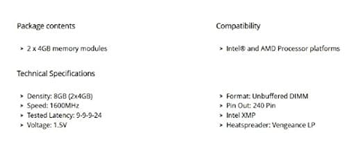 Corsair Vengeance Black / Yellow DDR3-1600 CL9 8GB (2x4GB) image