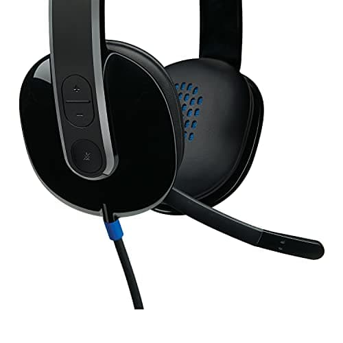 Logitech H540 Wired Headset Closed Black and Blue image