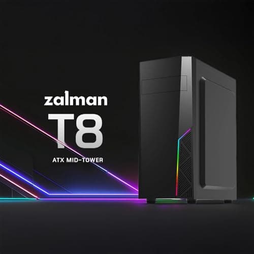 Zalman T8 ATX Mid Tower Black with USB 3.2 Gen 1 Type-A USB 2.0 Type-A image
