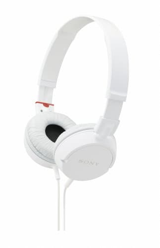 Sony MDR-ZX100 Closed White Headphones image
