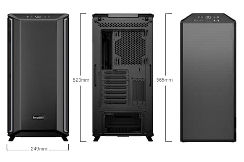 be quiet! Dark Base 701 ATX Mid Tower Black Tempered Glass Side Panel, USB 3.2 Gen 2 Type-C, USB 3.2 Gen 1 Type-A image
