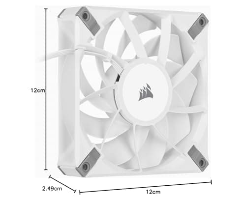 Corsair AF120 ELITE 120mm White / Gray PWM 59.1 CFM image
