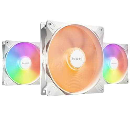 be quiet! Light Wings LX 140mm Addressable RGB PWM 75.5 CFM White 3-Pack main image