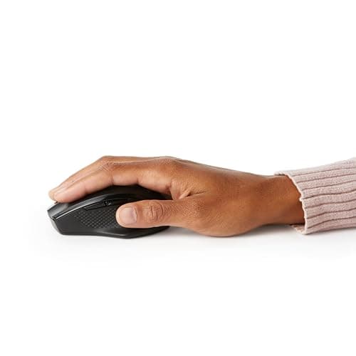 AmazonBasics Ergonomic Wireless PC Mouse - DPI adjustable - Black image