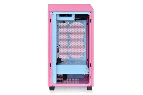 Thermaltake The Tower 200 Mini-ITX Tower Pink Tempered Glass Side Panel image