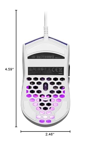 Cooler Master MM711 Matte White Wired Optical Mouse image