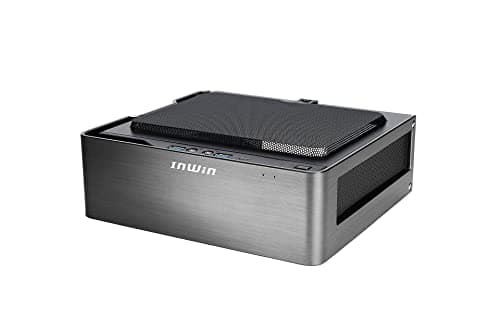 In Win Chopin MAX Mini-ITX Desktop Gray with Mesh Side Panel, USB 3.2 Gen 2x2 Type-C, USB 3.2 Gen 1 Type-A, and 200 W Power Supply image