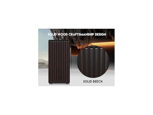 DIYPC DIY-ATX08-Wood ATX Mid Tower Black / Brown with Tempered Glass Side Panel and USB 3.2 Gen 2 Type-C, USB 3.2 Gen 1 Type-A image