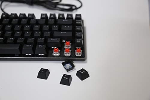 E-Element Z-88 RGB 60% Mechanical Gaming Keyboard, Red Switch, LED Backlit, Water Resistant, Compact 81 Keys Anti-Ghosting for Mac PC, Black image