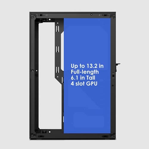 SSUPD Meshlicious Mini-ITX Tower Black Tempered Glass Side Panel, USB 3.2 Gen 2 Type-C, USB 3.2 Gen 1 Type-A image