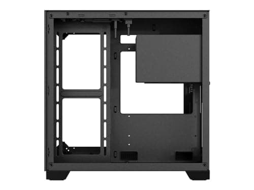DIYPC DIY-CUBE01 Micro ATX Mini Tower Black with Tempered Glass Side Panel and USB 3.2 Gen 1 Type-A, USB 2.0 Type-A image
