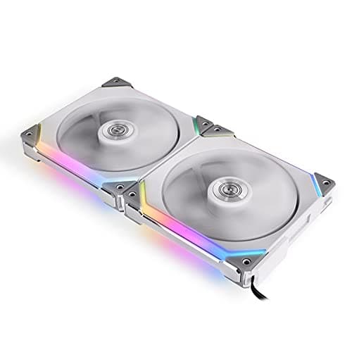 Lian Li Uni Fan SL 140mm White Addressable RGB PWM 70.5 CFM 2-Pack image