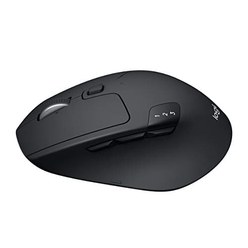 Logitech M720 Triathalon Multi-Device Wireless Mouse - Easily Move Text, Images and Files Between 3 Windows and Apple Mac Computers Paired with Bluetooth or USB, Hyper-Fast Scrolling, Black image