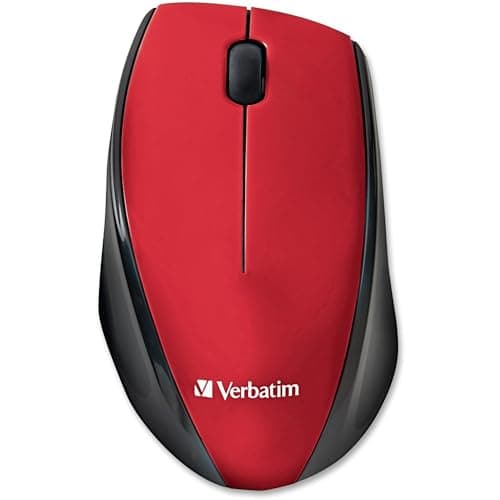 Verbatim Multi-Trac Blue LED Optical Wireless Wireless Optical Red Mouse image