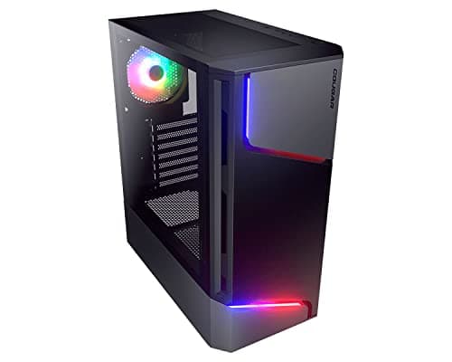 Cougar MX360 ATX Mid Tower Black RGB Tempered Glass Side Panel image