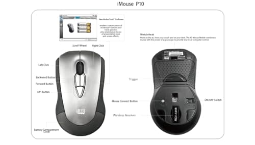 Adesso iMouse P10 Wireless/Wired Laser Mouse image