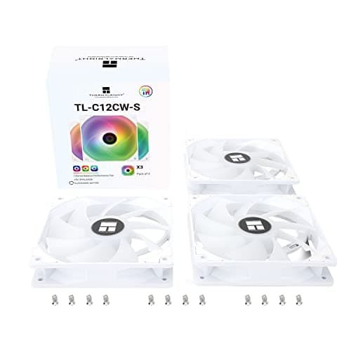 Thermalright TL-C12CW-S X3 120mm White PWM Addressable RGB 66.17 CFM 3-Pack image
