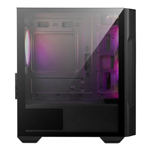MSI MAG FORGE M100R MicroATX Mini Tower Black Tempered Glass Side Panel image