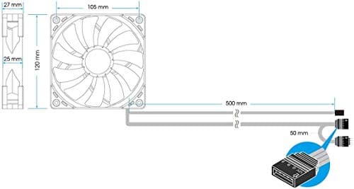 Scythe Kaze Flex 120mm Black / White RGB PWM 51.17 CFM image