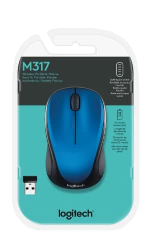 Logitech 910-002901 Blue Wireless/Wired Optical Mouse image