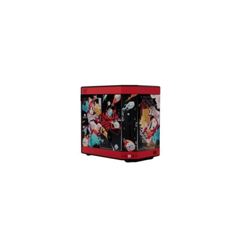 HYTE Y60 Hakos Baelz ATX Mid Tower Red / Black Tempered Glass Side Panel, USB 3.2 Gen 2 Type-C, USB 3.2 Gen 1 Type-A image