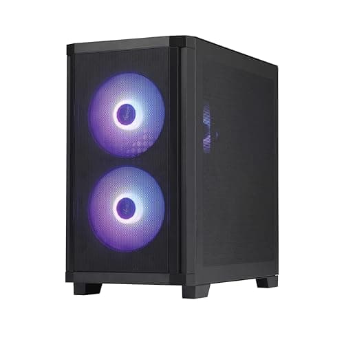 Rosewill FBM-X3 Micro ATX Mid Tower Black with Tempered Glass Side Panel, USB 3.2 Gen 1 Type-A USB 2.0 Type-A, and w/650 W Power Supply image