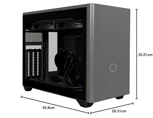 Cooler Master NR200P MAX UK Edition Mini-ITX Tower Black Tempered Glass image