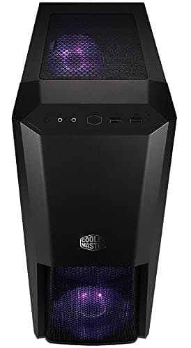 Cooler Master MasterBox MB500 ATX Mid-Tower with Three 120mm RGB Fans, Front Semi-Meshed Ventilation, Tempered Glass Side Panel & RGB Lighting System, Black (MCB-B500D-KGNN-S00) image