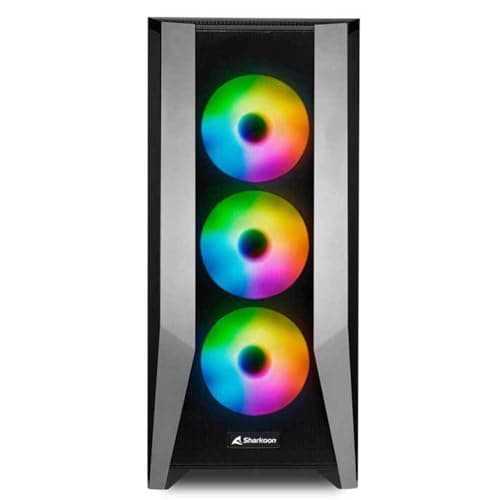 SHARKOON TG7M RGB ATX Mid Tower Black Tempered Glass image