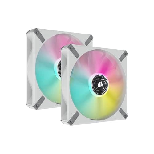 Corsair iCUE ML RGB ELITE Premium 140mm White Addressable RGB PWM 2-Pack image