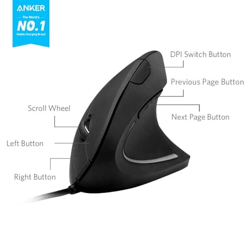 Anker AK-98ANWVM-BA Wired Optical Mouse image