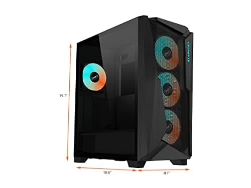Gigabyte C301 ATX Mid Tower Black Tempered Glass Side Panel image