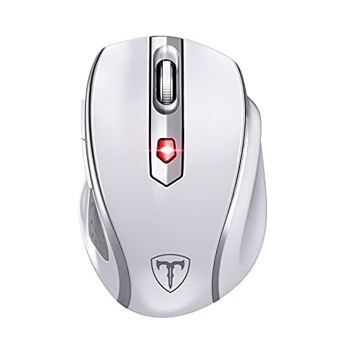VicTsing mm057 2.4G Wireless Portable Mobile Mouse Optical Mice with USB Receiver, 5 Adjustable DPI Levels, 6 Buttons for Notebook, PC, Laptop, Computer, MacBook - White image
