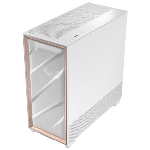 Antec FLUX PRO ATX Full Tower White / Brown Tempered Glass Side Panel, USB 3.2 Gen 2 Type-C, USB 3.2 Gen 1 Type-A image