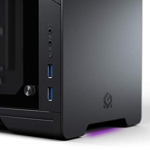 MagniumGear Neo Mini V2 Mini-ITX Desktop Silver Tempered Glass Side Panel Front USB 3.2 Gen 1 Type-A image