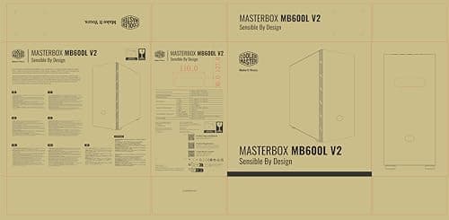 Cooler Master MasterBox MB600L V2 ATX Mid Tower Black Tempered Glass Side Panel, USB 3.2 Gen 1 Type-A image