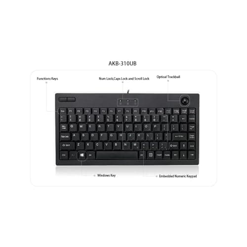 Adesso AKB-310UB Mini Wired Keyboard image