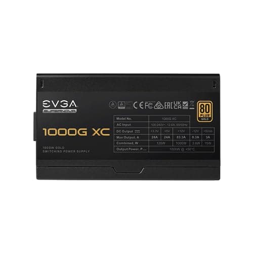 EVGA SuperNOVA 1000G XC Black 1000W Fully Modular 80+ Gold Certified ATX image