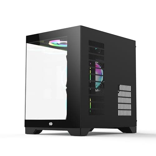 BGears b-Pellucid Micro ATX Mini Tower Black Tinted Tempered Glass Side Panel image