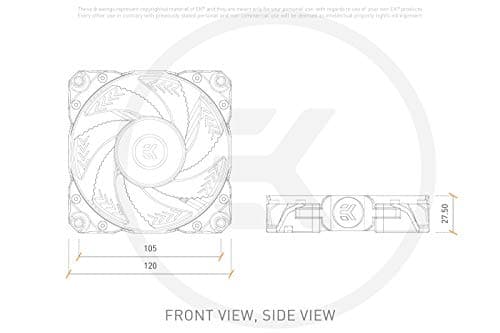 EK Vardar X3M 120mm Black PWM Addressable RGB 120ER 67 CFM image