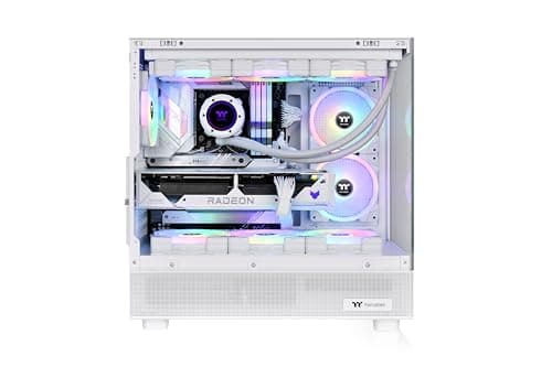 Thermaltake View 270 ATX Mid Tower White Tempered Glass Side Panel, SNOW image